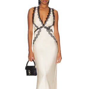 Camille Lace Cross Back Midi Dress Size US8